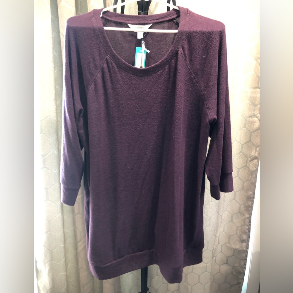 NWT Purple crew neck sweater 2X Market and Spruce